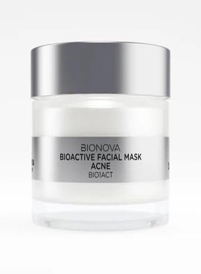 BIONOVA - Bioactive Face Mask Cream for Acne Skin - Nanocomplex of Phytosterols, Enzymes, and Antioxidants to Normalize Oil Production and Reduce Acne Flare-Ups Face Mask (2.0 oz) - Image 1